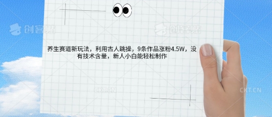 AI养生赛道新玩法，10条作品涨粉5.2W，操作简单，新人小白能轻松制作-青枫传媒