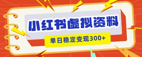 小红书虚拟项目新玩法，私域变现多张，教程+资料-青枫传媒