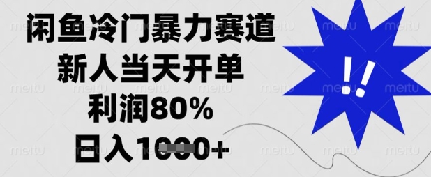 闲鱼冷门暴力赛道,新人当天开单,利润80%,日入数张【揭秘】-青枫传媒
